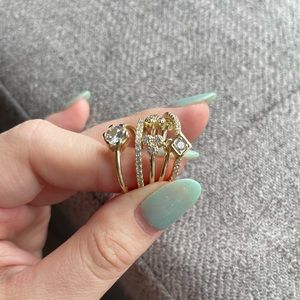 Stackable gold rings